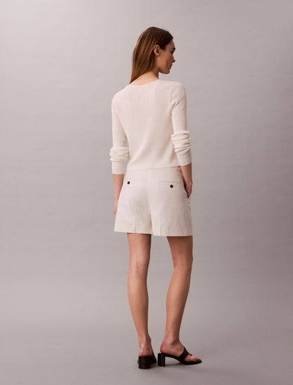 Calvin Klein Linen Blend Tailored Shorts