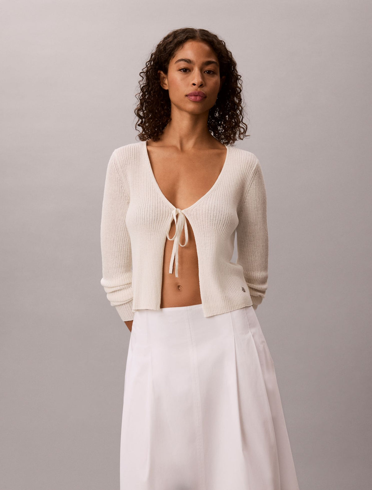 Calvin Klein Cotton Poplin Midi Skirt