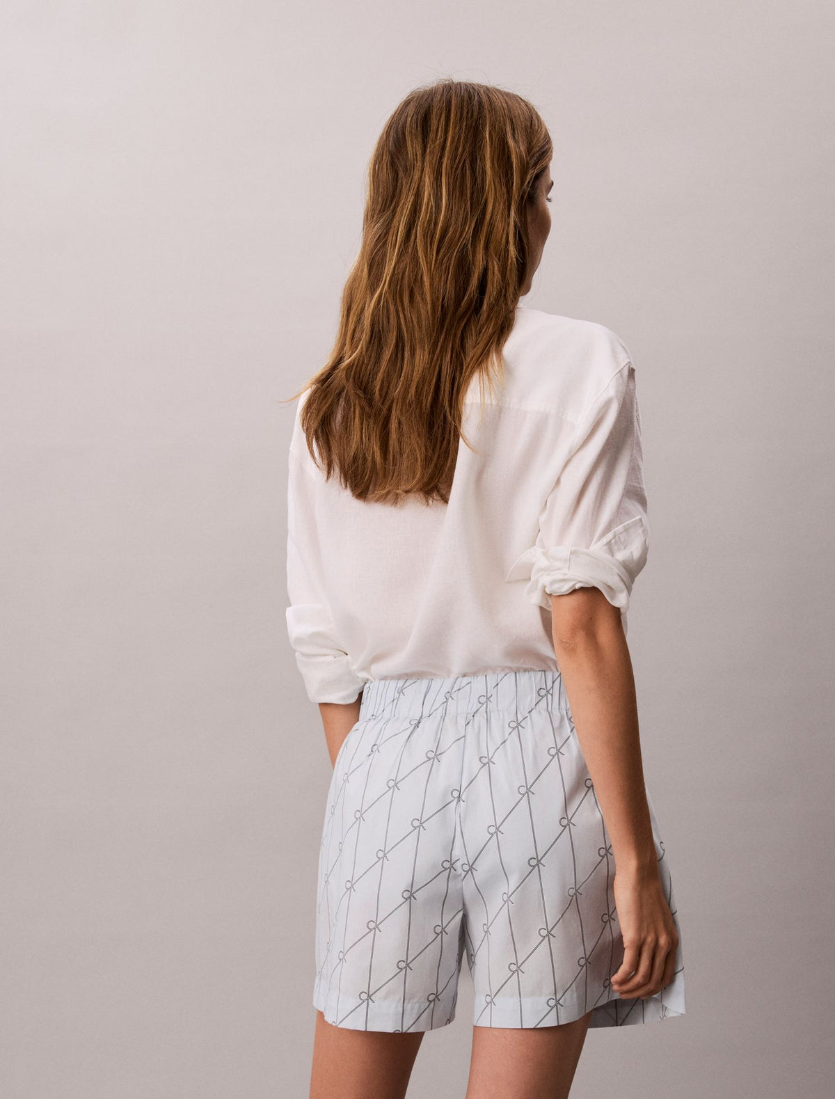 Calvin Klein Cotton Poplin Printed Shorts