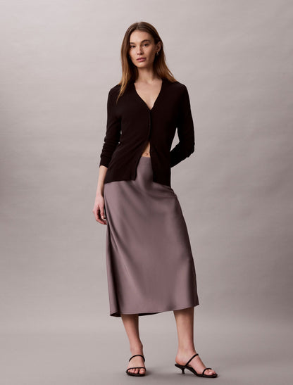 Calvin Klein Satin Midi Skirt
