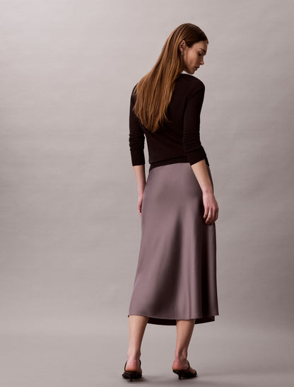 Calvin Klein Satin Midi Skirt