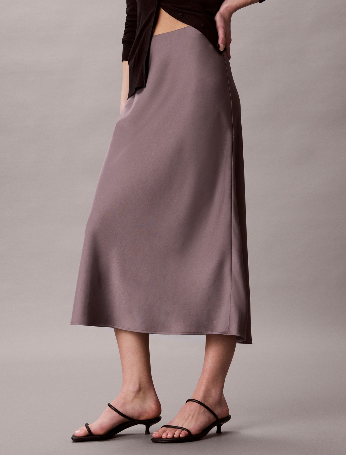Calvin Klein Satin Midi Skirt
