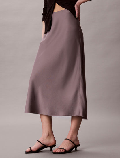 Calvin Klein Satin Midi Skirt
