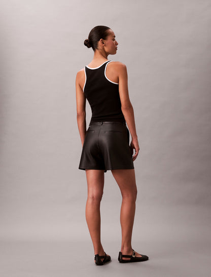 Calvin Klein Faux Leather Shorts