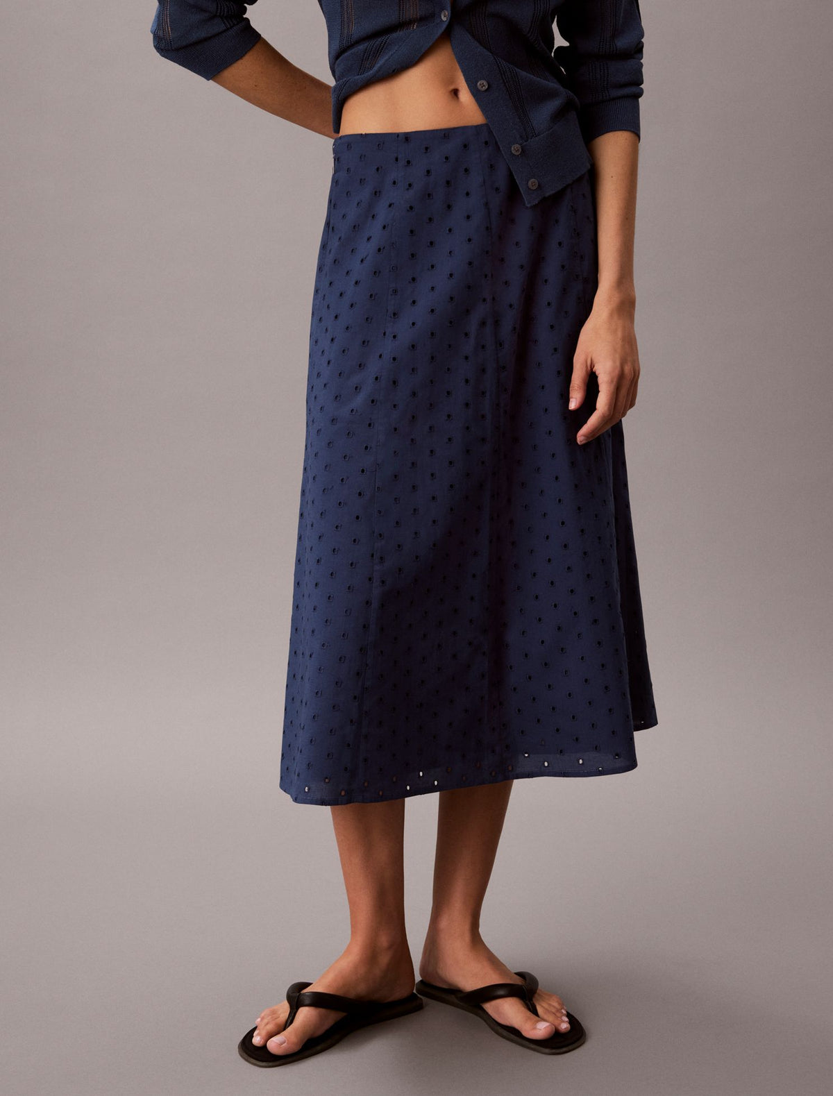 Calvin Klein Broderie Midi Skirt