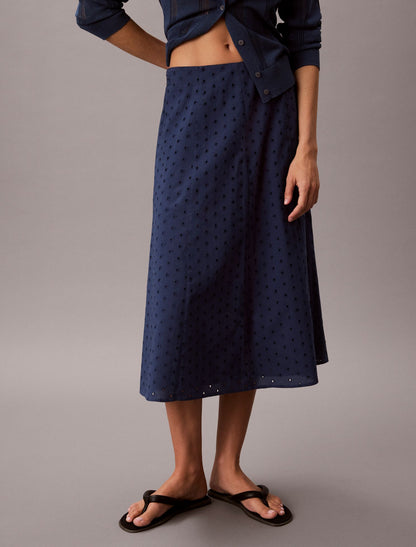 Calvin Klein Broderie Midi Skirt