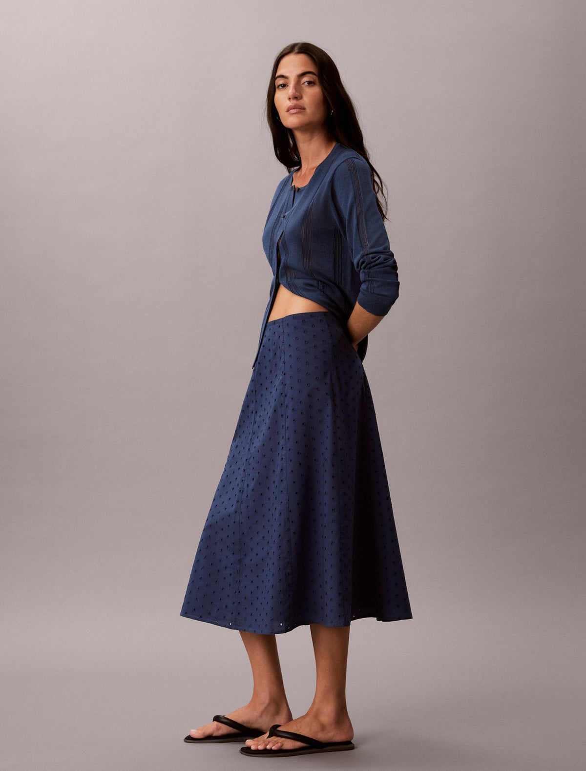 Calvin Klein Broderie Midi Skirt
