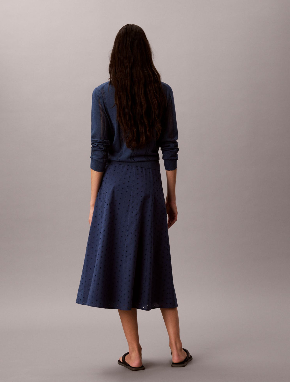 Calvin Klein Broderie Midi Skirt