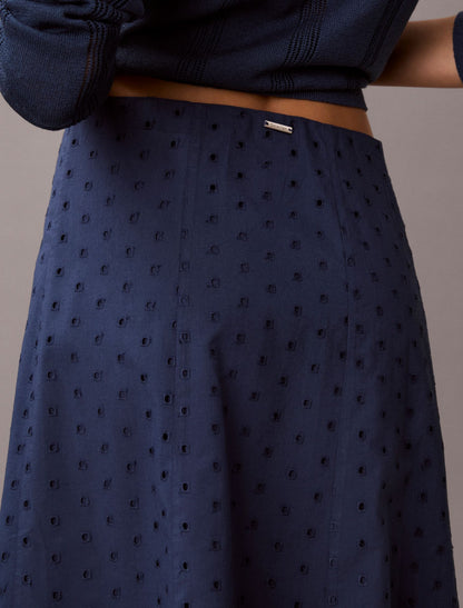 Calvin Klein Broderie Midi Skirt