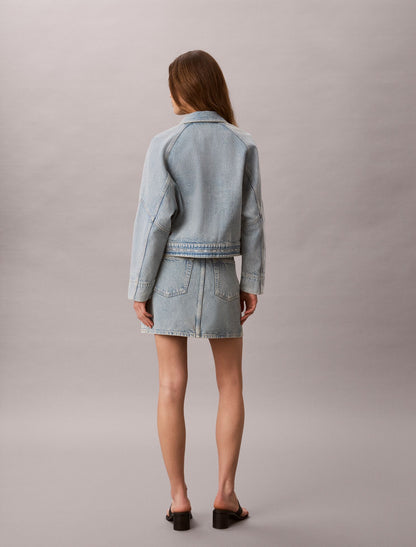 Calvin Klein Denim Logo Mini Skirt