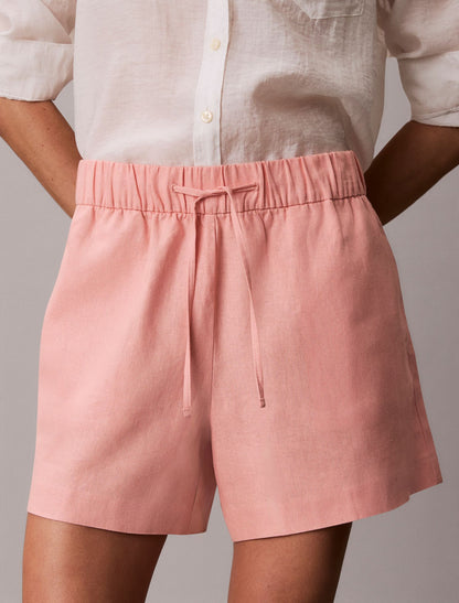 Calvin Klein Linen Cotton Pull-On Shorts