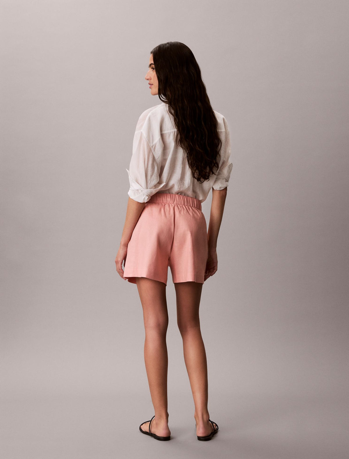 Calvin Klein Linen Cotton Pull-On Shorts