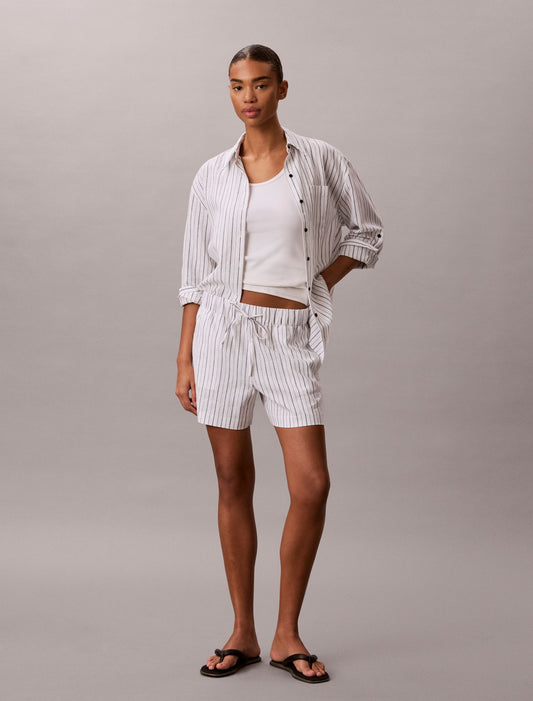 Calvin Klein Linen Cotton Pull-On Shorts
