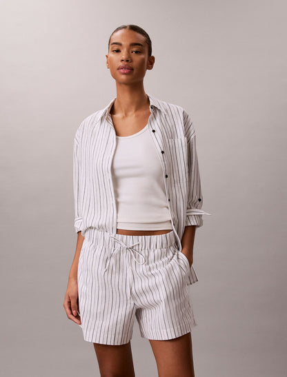 Calvin Klein Linen Cotton Pull-On Shorts