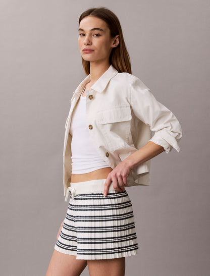 Calvin Klein Stripe Rib Pull-On Shorts