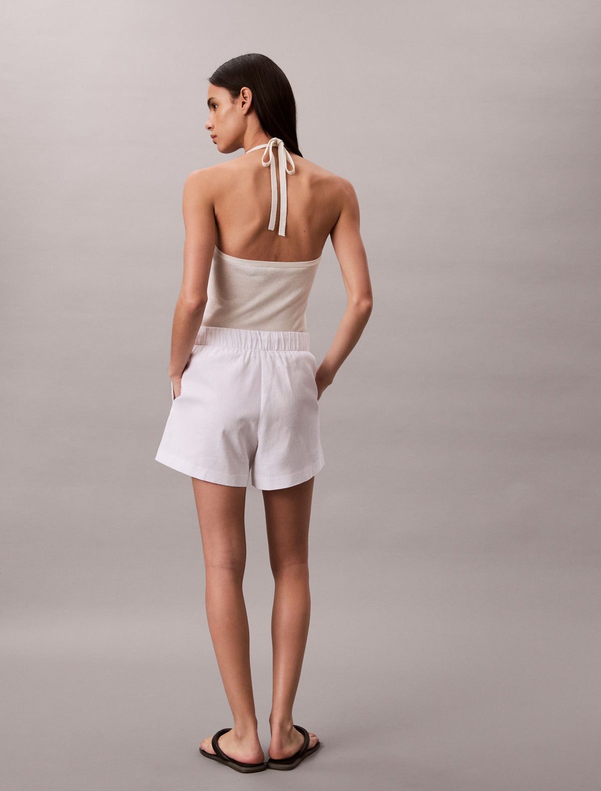 Calvin Klein Linen Blend Pull-On Shorts