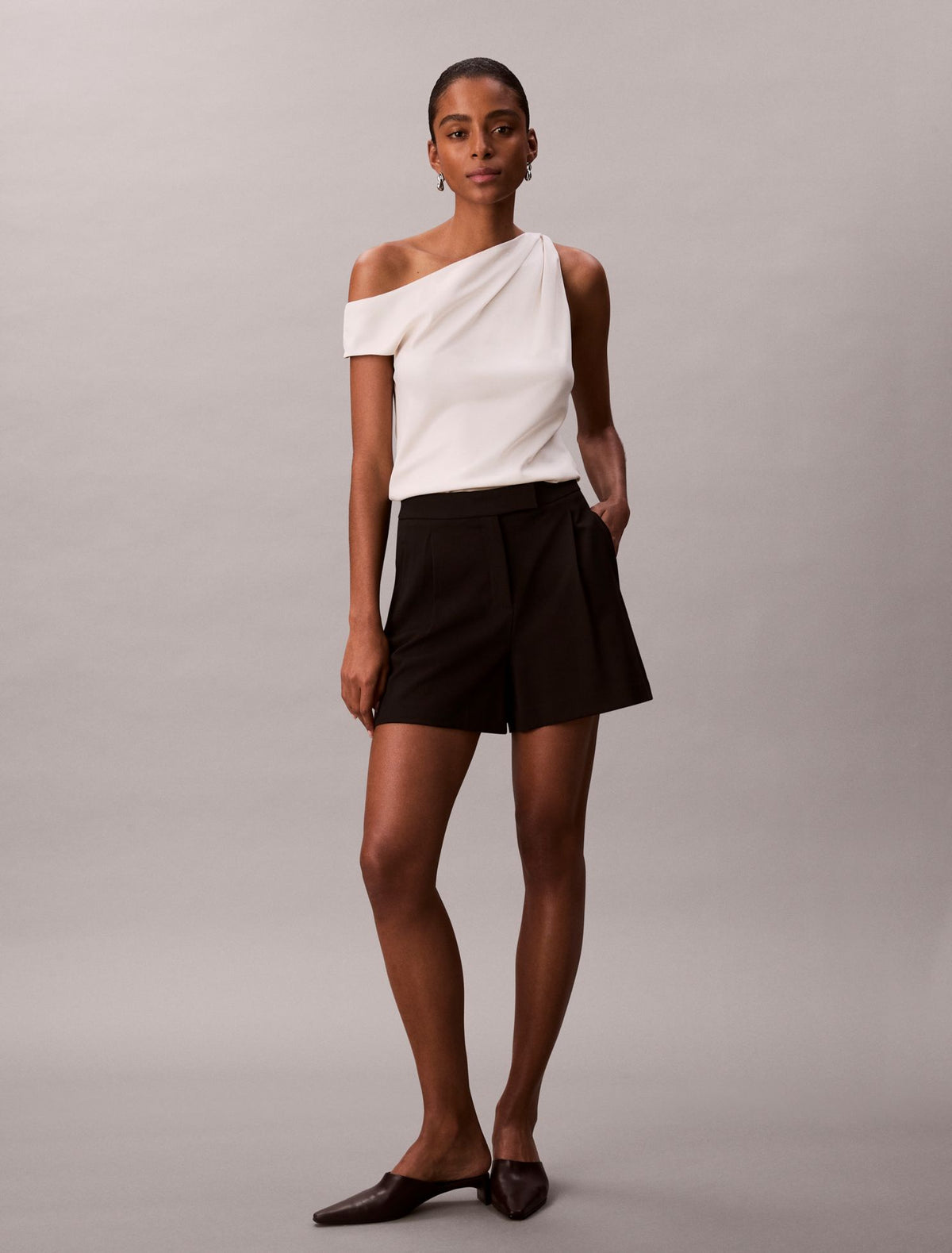 Calvin Klein Pleated Tailored Shorts
