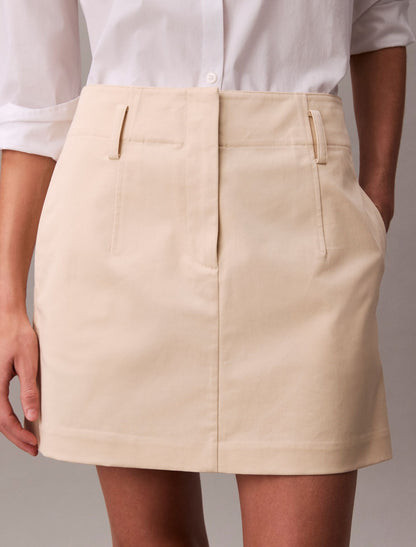 Calvin Klein Cotton Chino Mini Skirt