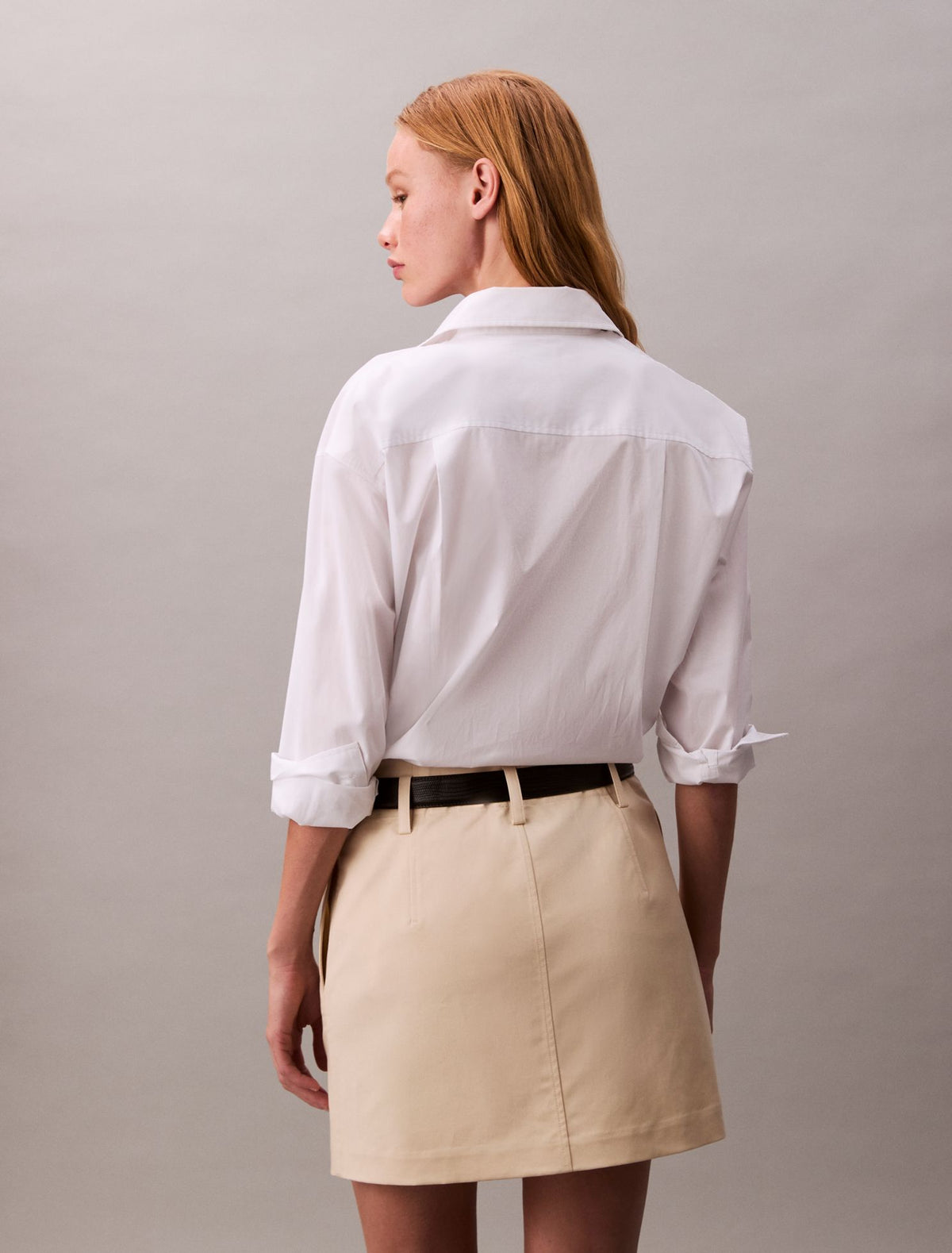 Calvin Klein Cotton Chino Mini Skirt