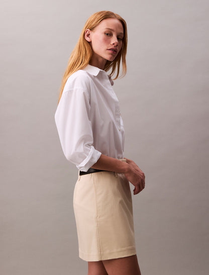 Calvin Klein Cotton Chino Mini Skirt