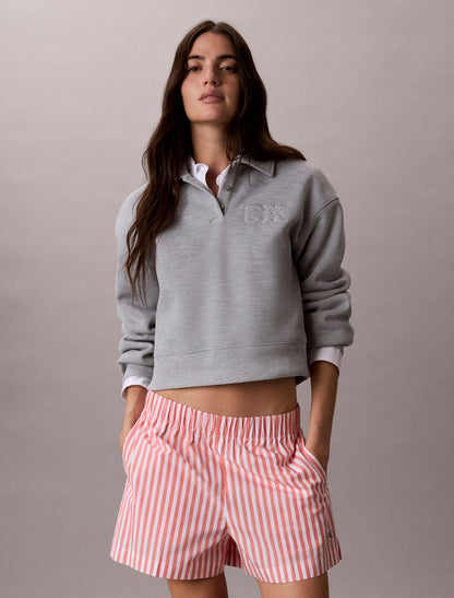Calvin Klein Cotton Poplin Stripe Shorts