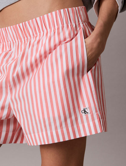 Calvin Klein Cotton Poplin Stripe Shorts