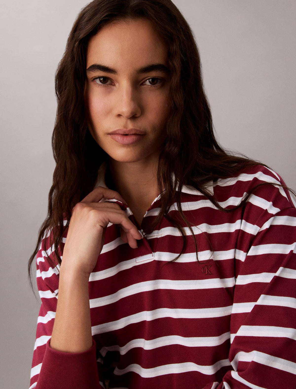 Calvin Klein Striped Rugby Polo Mini Dress