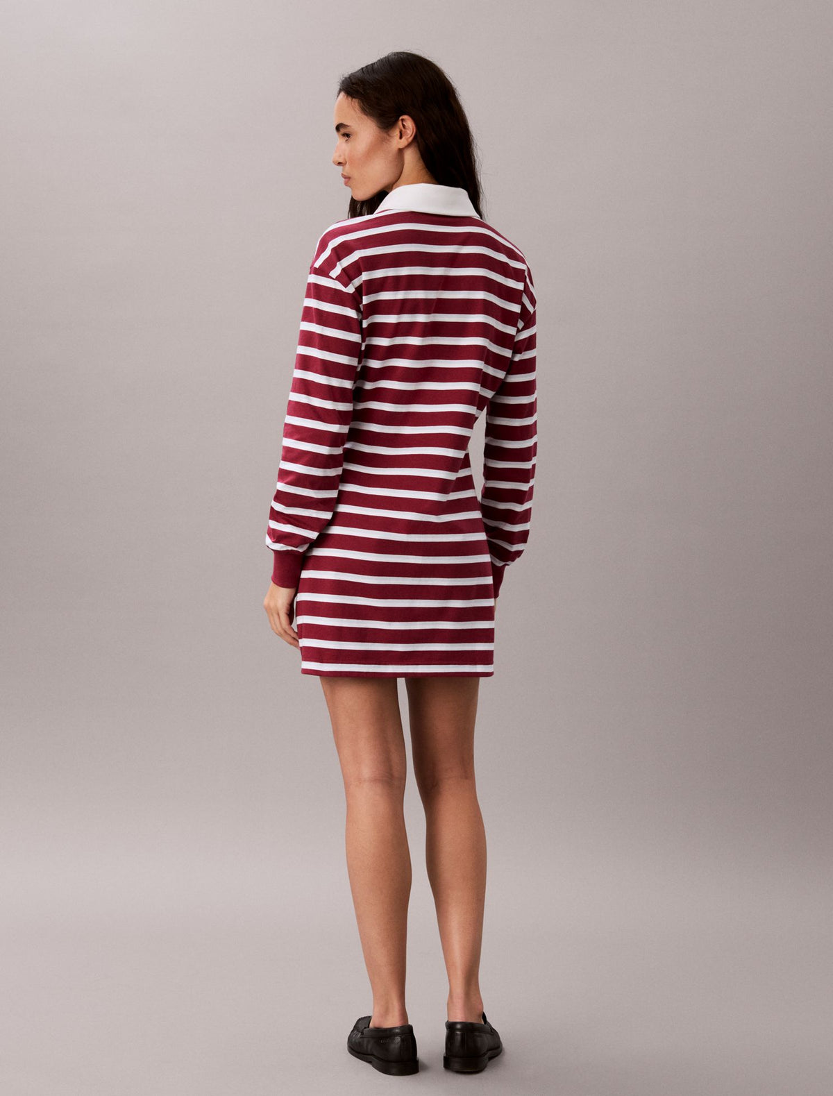 Calvin Klein Striped Rugby Polo Mini Dress