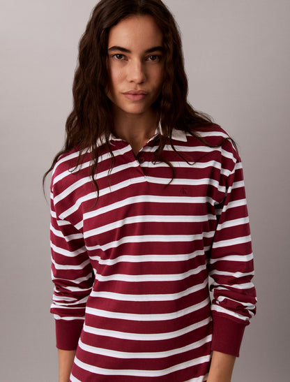 Calvin Klein Striped Rugby Polo Mini Dress