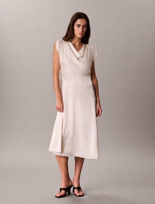 Calvin Klein Hammered Satin Midi Dress