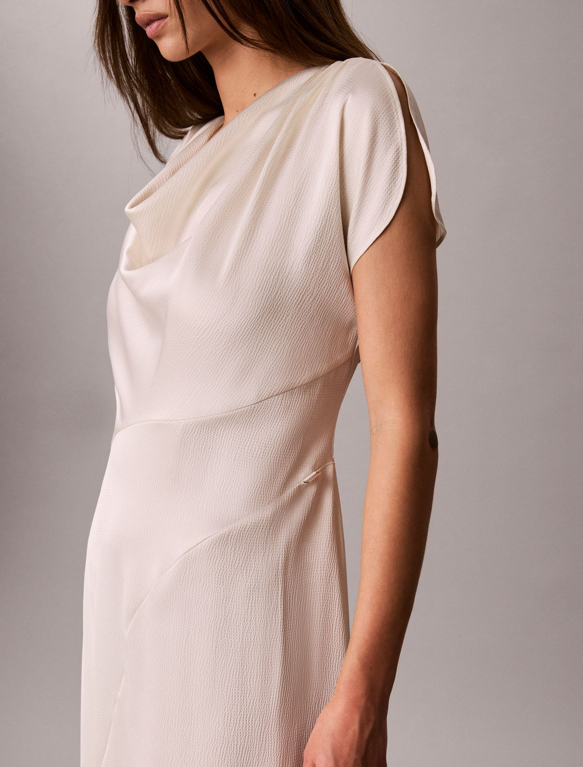 Calvin Klein Hammered Satin Midi Dress