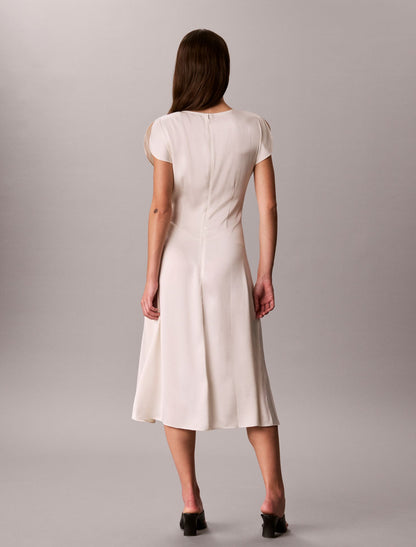 Calvin Klein Hammered Satin Midi Dress