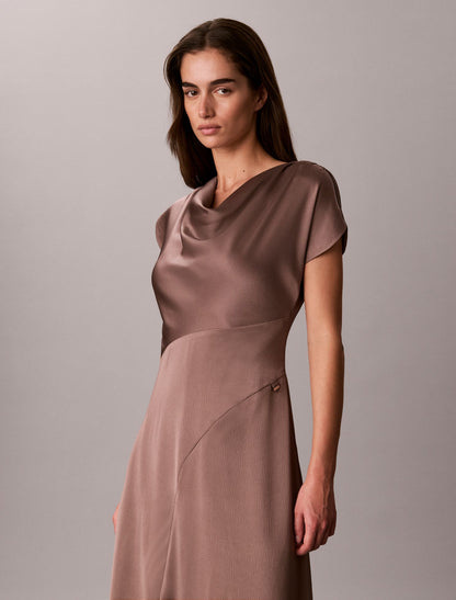 Calvin Klein Hammered Satin Midi Dress