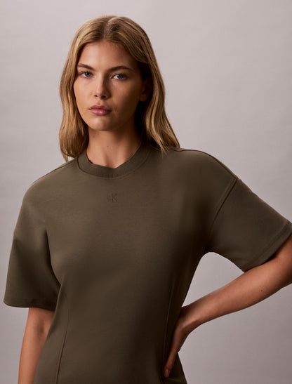Calvin Klein Monogram Mini Sweatshirt Dress