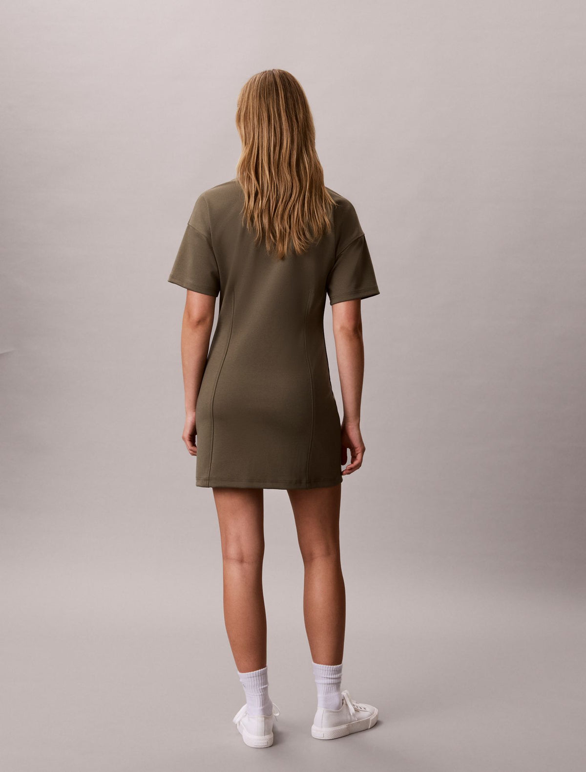 Calvin Klein Monogram Mini Sweatshirt Dress