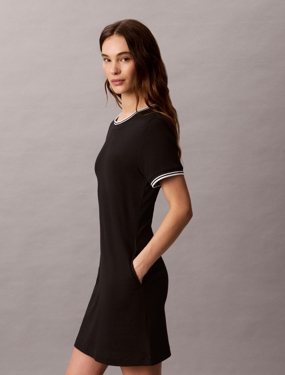 Calvin Klein Tipping Stripe T-Shirt Dress