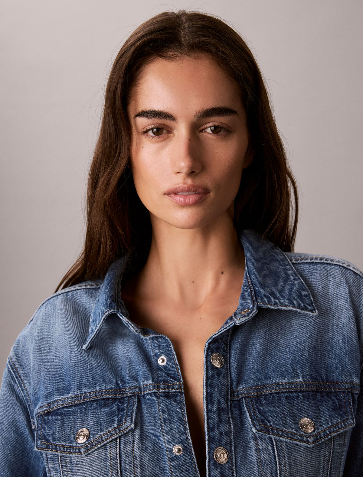 Calvin Klein Denim Mini Trucker Dress