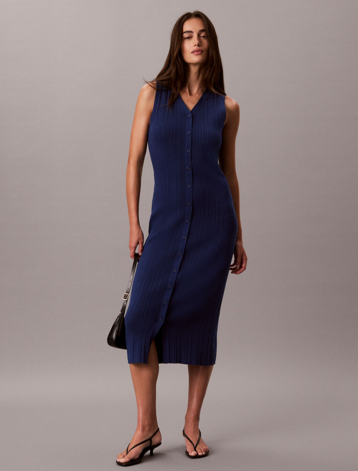 Calvin Klein Smooth Cotton Midi Dress
