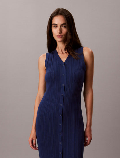 Calvin Klein Smooth Cotton Midi Dress