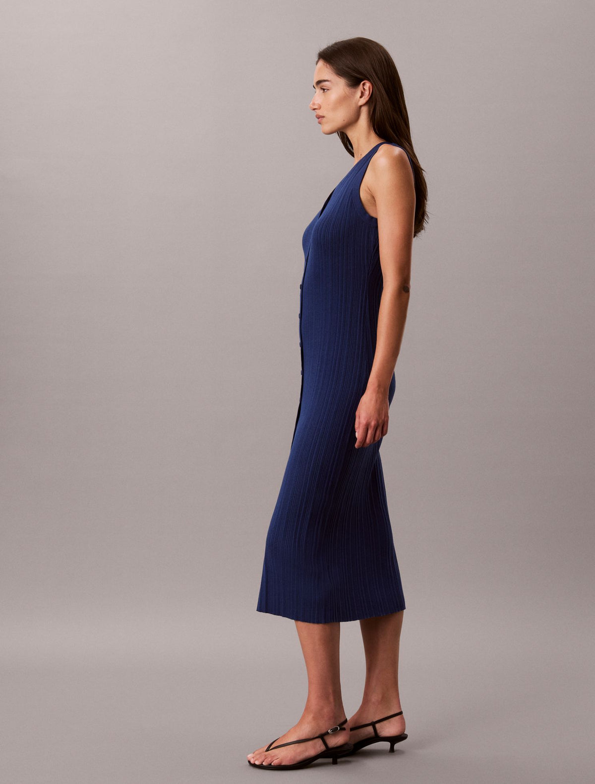 Calvin Klein Smooth Cotton Midi Dress