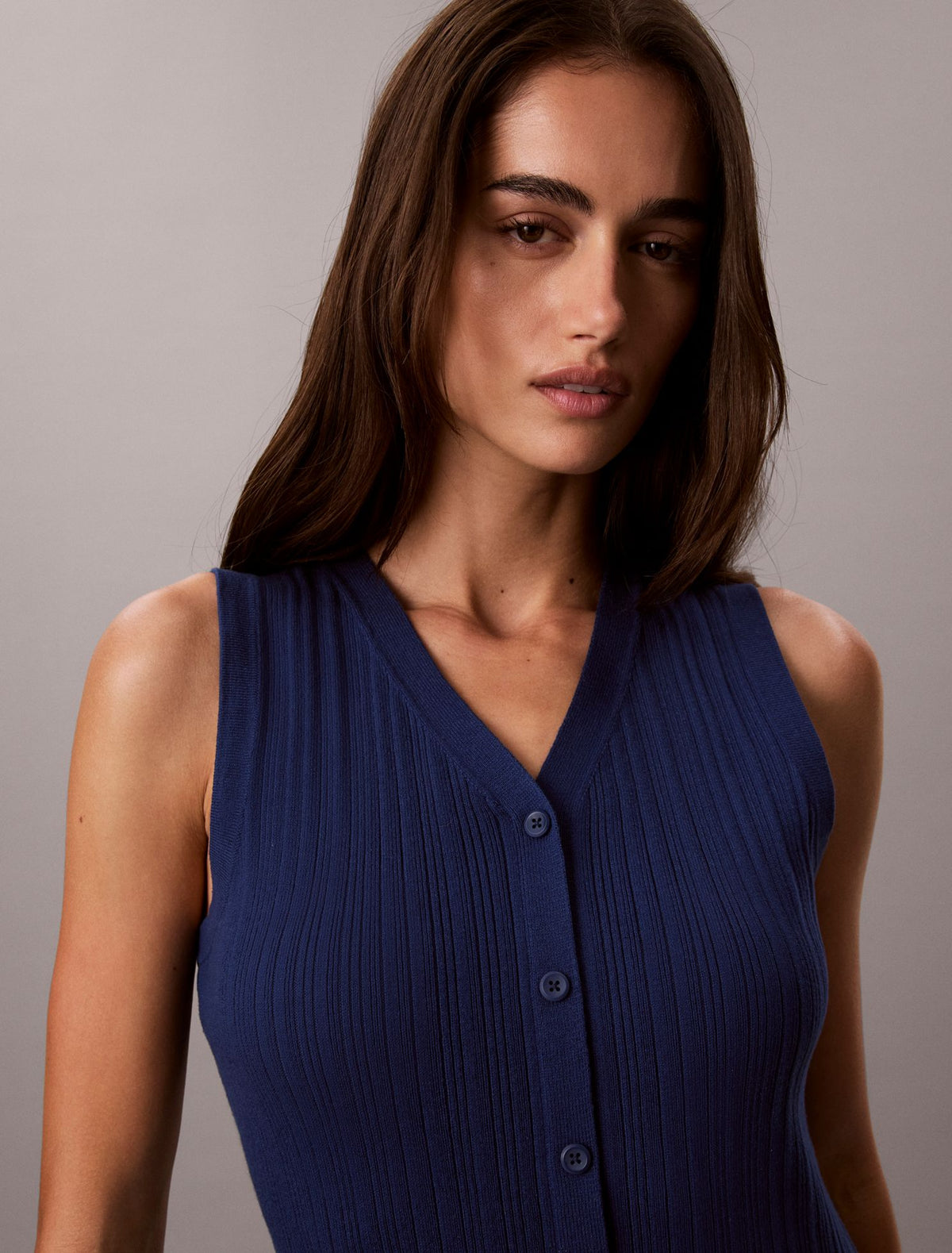 Calvin Klein Smooth Cotton Midi Dress