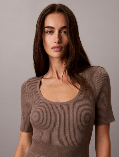 Calvin Klein Tech Knit Midi Dress