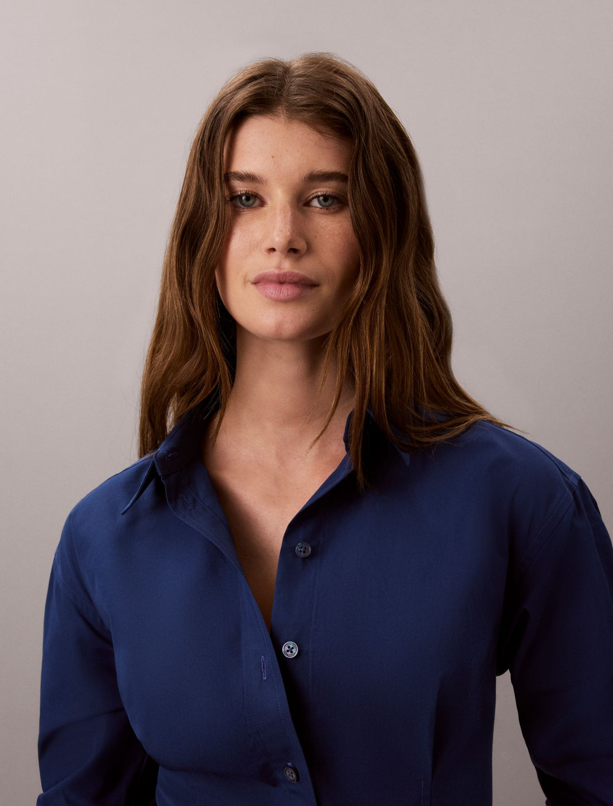 Calvin Klein Cotton Poplin Mini Shirt Dress