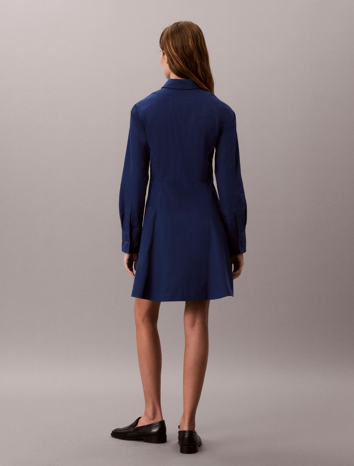 Calvin Klein Cotton Poplin Mini Shirt Dress