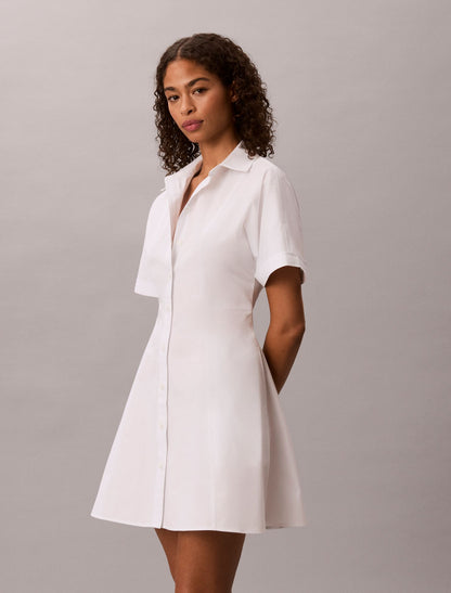 Calvin Klein Cotton Poplin Mini Shirt Dress