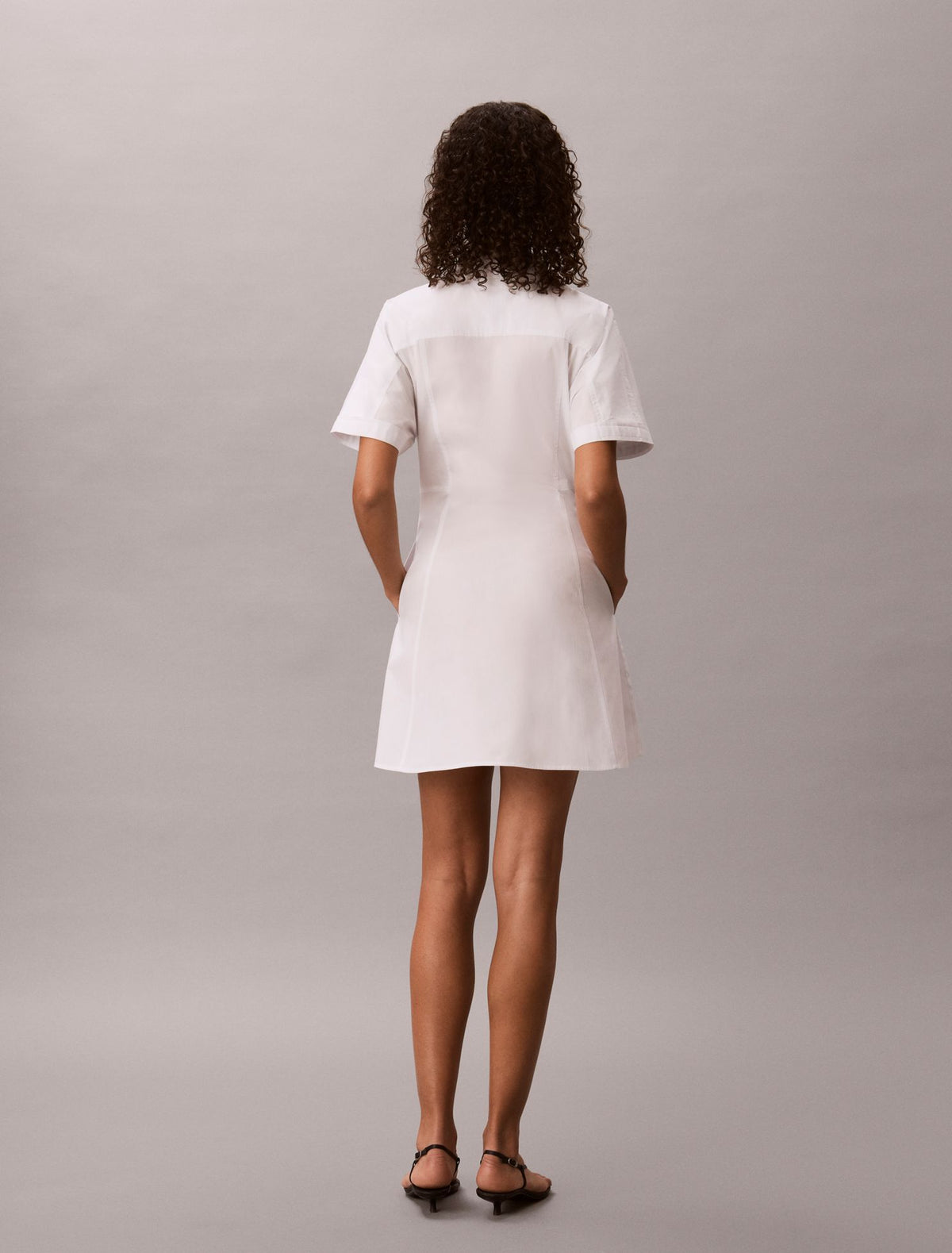 Calvin Klein Cotton Poplin Mini Shirt Dress