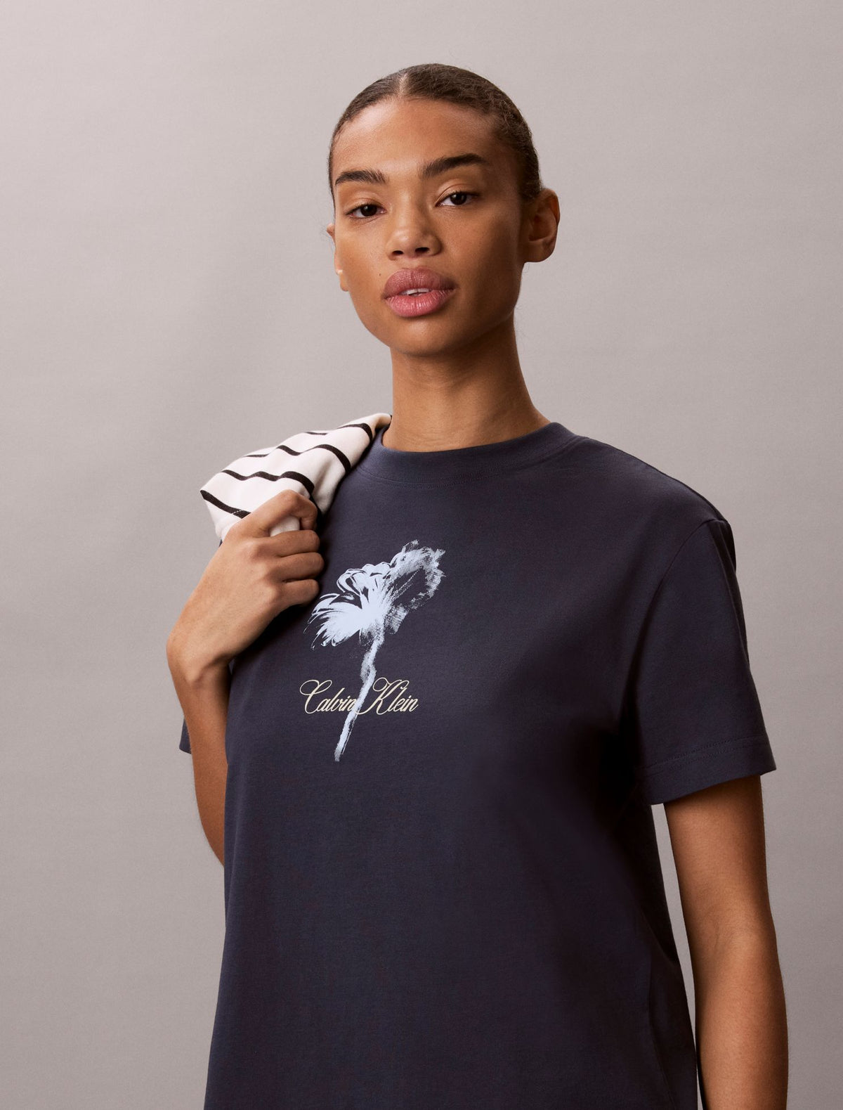 Calvin Klein Floral Graphic Mini T-Shirt Dress