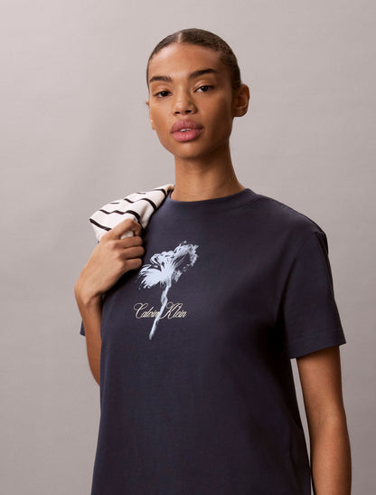 Calvin Klein Floral Graphic Mini T-Shirt Dress