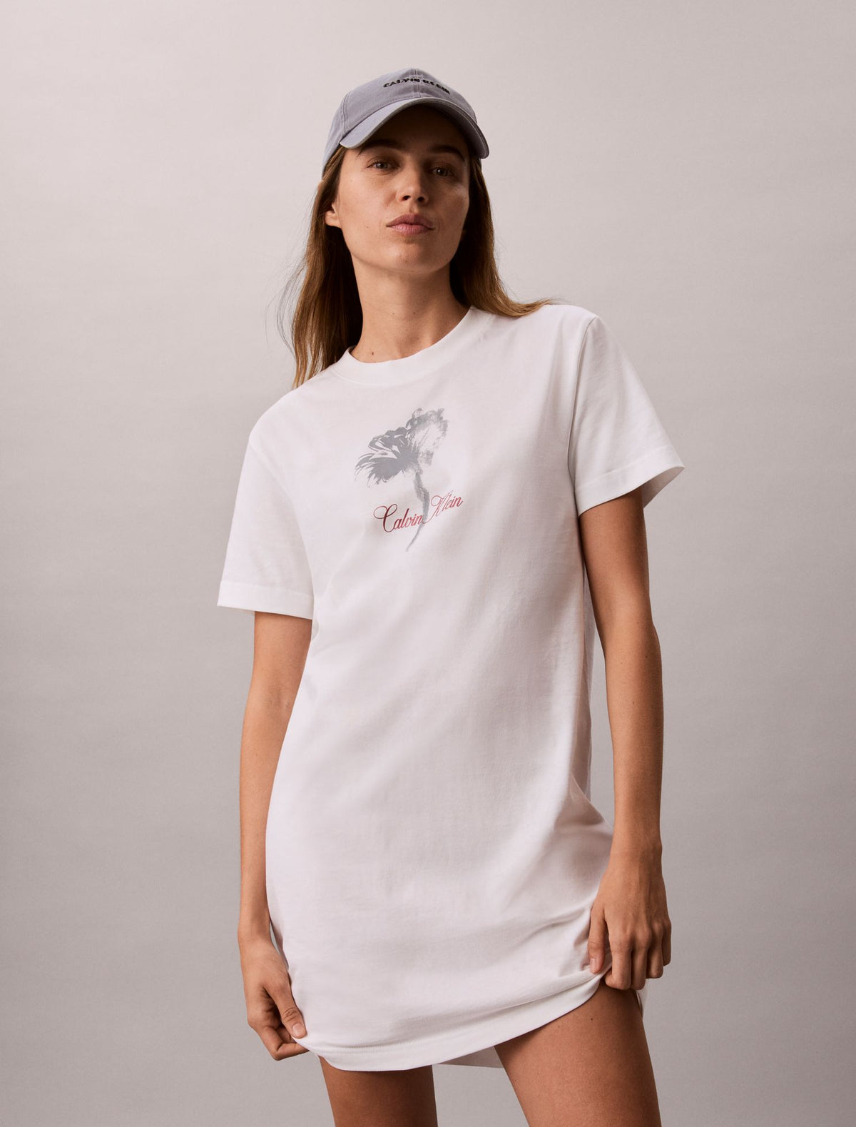 Calvin Klein Floral Graphic Mini T-Shirt Dress