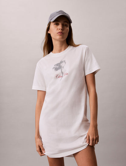 Calvin Klein Floral Graphic Mini T-Shirt Dress